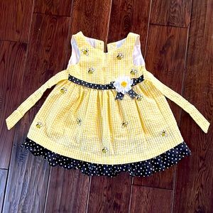 Infant bumble bee dress 12m